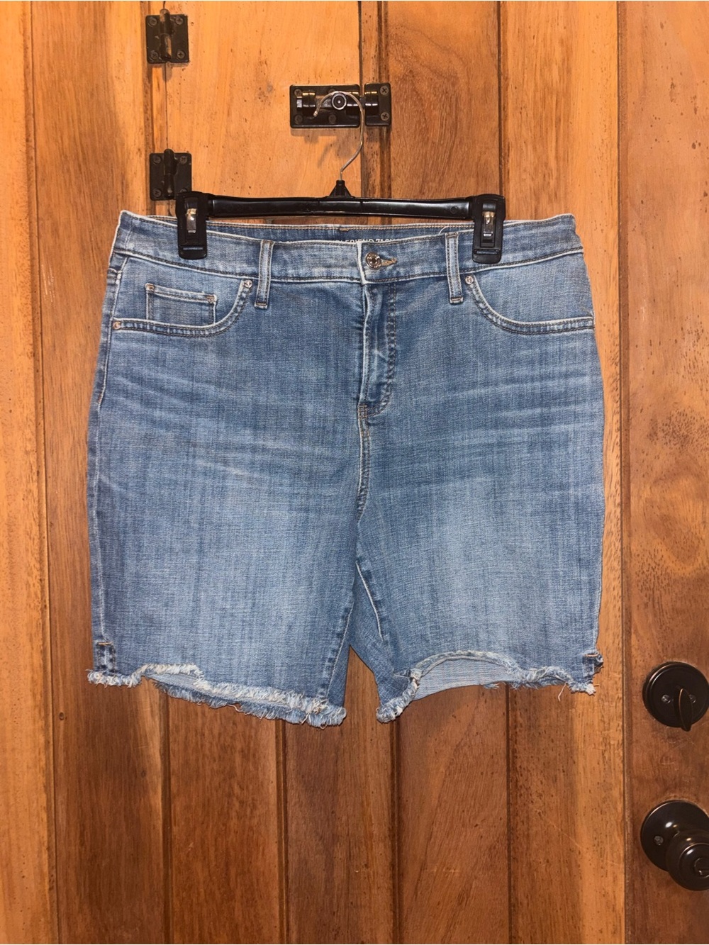 Chico’s So Slimming Girlfriend Light Blue Denim Shorts